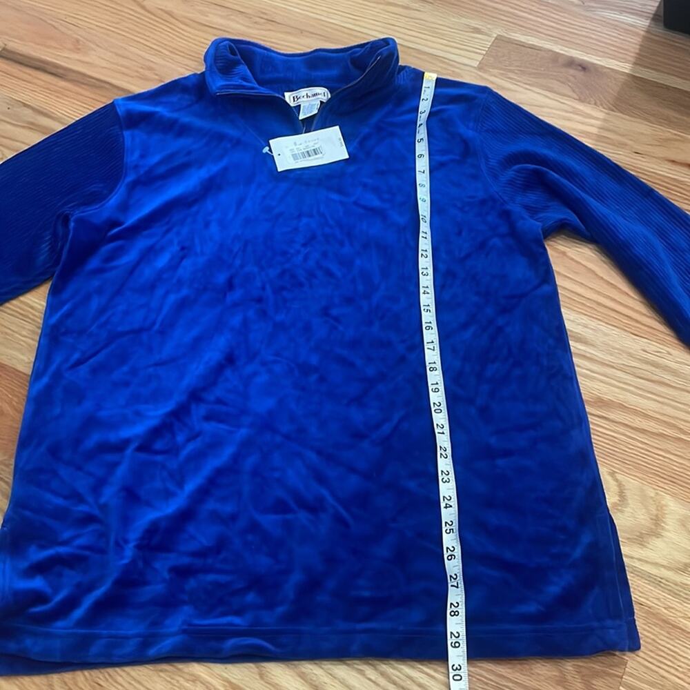Vintage Bechamel Blue Velour Pullover Sweater - New with Tags - Picture 3 of 5